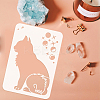 Plastic Drawing Painting Stencils Templates DIY-WH0396-487-3