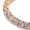 Brass Pave Clear Cubic Zirconia Flat Round Box Chain Slider Bracelets BJEW-YWC0002-12B-G-2
