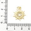Brass Micro Pave Clear Cubic Zirconia Pendants KK-B141-45G-01-3