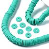 Flat Round Handmade Polymer Clay Beads CLAY-R067-10mm-34-6