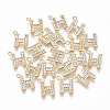 Brass Cubic Zirconia Charms KK-S348-330H-1