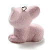 Flocky Resin Pendants RESI-E059-08A-2