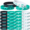 24Pcs 4 Colors Silicone Cord Bracelet Wristband BJEW-GF0001-31A-1
