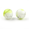 Drawbench & Baking Paint Glass Beads Strands GLAA-S176-16mm-08-1