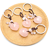 Handmade Knitting Natural Rose Quartz Pendant Keychains FIND-PW0017-04B-2