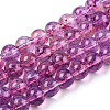 Baking Paint Glass Beads Strands DGLA-Q023-8mm-DB41-01-1
