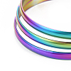 Fashion 201 Stainless Steel Bangle Sets BJEW-L664-019M-1-2