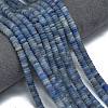 Frosted Natural Dyed & Heated Blue Aventurine Beads Strands G-K389-C11-01-2