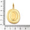 Oval 304 Stainless Steel Enamel Pendant Decorations STAS-R159-47G-02-3