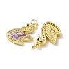 Brass Micro Pave Cubic Zirconia Pendants KK-A197-24G-2