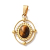 Natural Tiger Eye Pendants STAS-C120-14G-06-1