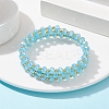 Glass Rondelle Beaded Wrap Style Bracelet BJEW-JB09965-06-2