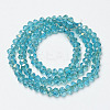 Electroplate Transparent Glass Beads Strands EGLA-A034-T4mm-H14-2