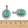 Natural Mixed Stone Oval Pendants G-B079-02P-4