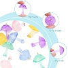 10Pcs 5 Colors Luminous Epoxy Resin Mushroom Pendants RESI-FS0001-99-2