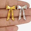 304 Stainless Steel Bowknot Stud Earrings OE8955-2-2