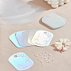 20Pcs Rectangle Laser Cardboard Jewelry Display Cards for Earring CDIS-LP0001-23-1