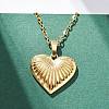 Heart 304 Stainless Steel Pendant Necklaces NJEW-H059-18G-3