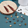 80 Pcs 4 Colors Brass Ribbon Crimp Ends KK-PH0001-74-2