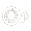 Plastic Pearl Bib Necklaces NJEW-K384-08-2