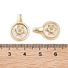 Brass Micro Pave Clear Cubic Zirconia Pendants KK-Z059-11G-3