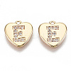 Brass Micro Pave Clear Cubic Zirconia Charms KK-N231-234E-NF-1