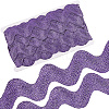 10 Yard Metallic Polyester Wavy Fringe Trim Ribbon SRIB-GF0001-38O-1