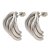 201 Stainless Steel Stud Earrings for Women EJEW-F345-02P-1