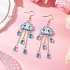 Cloud & Teardrop 304 Stainless Steel Dangle Earrings EJEW-MZ00387-1