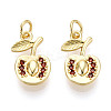 Brass Micro Pave Cubic Zirconia Pendants KK-N265-28G-1