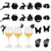 32Pcs 8 Styles Acrylic Wine Glass Charms OACR-TA0003-96-2