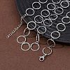 304 Stainless Steel 12MM Ring Link Chain Necklaces NJEW-P343-01C-P-3