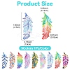 9Pcs 9 Colors Ion Plating(IP) 201 Stainless Steel Filigree Pendants STAS-YW0002-55-3