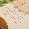 6Pcs 6 Colors Glass Beaded Mobile Phone Lanyard Wrist Strap AJEW-DC0003-28-4