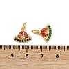 Brass Micro Pave Cubic Zirconia Charms KK-C093-29A-G-3