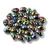 UV Plating Rainbow Iridescent Transparent Acrylic Beads OACR-C007-04F-3