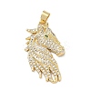 Brass Micro Pave Cubic Zirconia Pendants KK-F930-28B-G-1