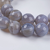 Natural Striped Agate/Banded Agate Beads Strands G-G581-10mm-09-3