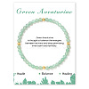 Natural Green Aventurine Beaded Stretch Bracelets for Women WA9993-6-1