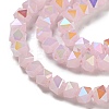 Electroplate Glass Beads Strands GLAA-Q105-02K-3