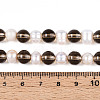 Transparent Glass Beads Strands PEAR-N019-07-5