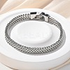 304 Stainless Steel Wheat Chain Bracelets for Women Men STAS-N117-02P-1
