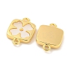 Natural Shell Flower Connector Charms KK-P275-03G-2