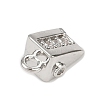 Brass Micro Pave Clear Cubic Zirconia Pendants KK-L238-28P-2