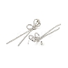 Crystal Rhinestone & Clear Cubic Zirconia Stud Earrings LS-EJEW-C037-01F-P-3
