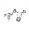 Anti-Tarnish Rhodium Plated 925 Sterling Silver Pendant Bails STER-L058-007P-1