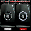 4Pcs 4 Colors Self Adhesive Alloy with Rhinestone Car Stickers AJEW-OC0013-45-4
