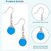 10 Pairs 10 Style Natural & Synthetic Mixed Gemstone Round Beaded Dangle Earrings EJEW-AN0002-82-3