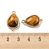 Natural Tiger Eye Faceted Pendants G-M431-15G-09-3