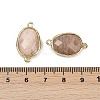 Natural Sunstone Faceted Connector Charms G-K347-11G-01-3